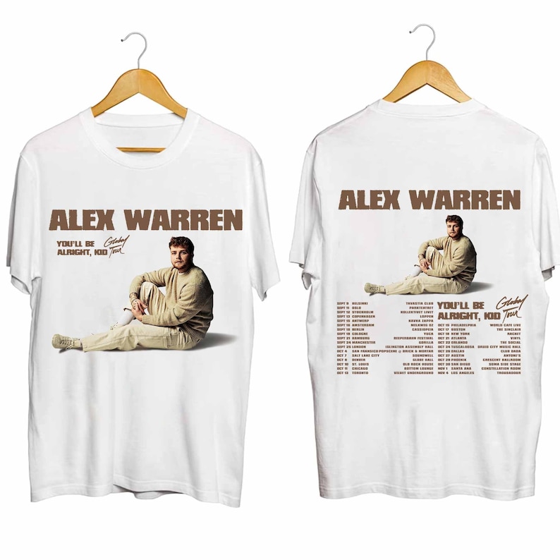 Alex Warren Youll Be Alright, Kid Tour 2024 Shirt, Alex Warren Fan Shirt