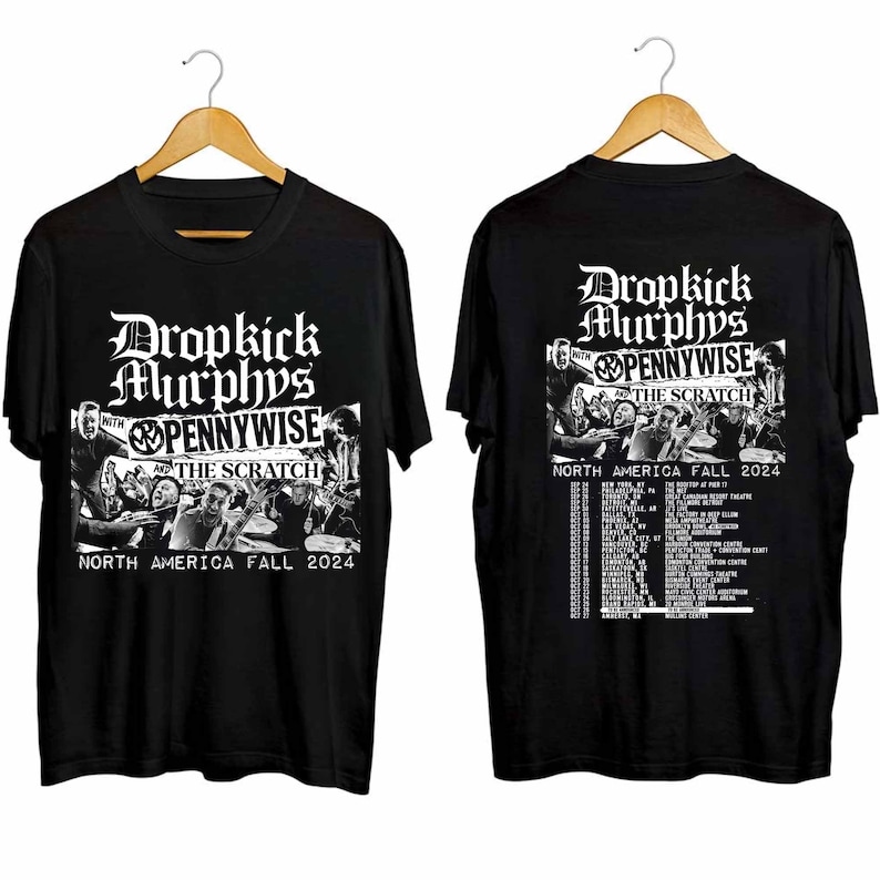 Dropkick Murphys - Fall 2024 North American Tour Shirt, Dropkick Murphys Band Fan Shirt, Dropkick Murphys 2024 Tour Shirt