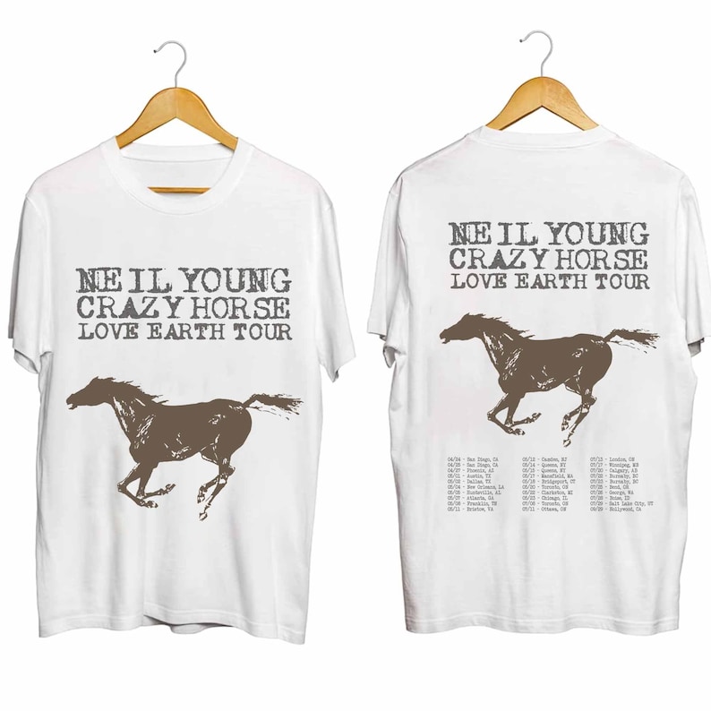 Neil Young And Crazy Horse 2024 Tour Shirt, Neil Young Fan Shirt, Neil Young 2024 Concert Shirt