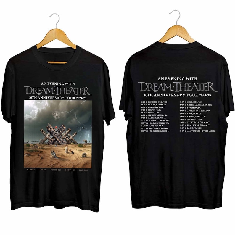Dream Theater - 40Th Anniversary Tour 2024 2025 Shirt, Dream Theater Band Fan Shirt, Dream Theater 2024 Concert Shirt
