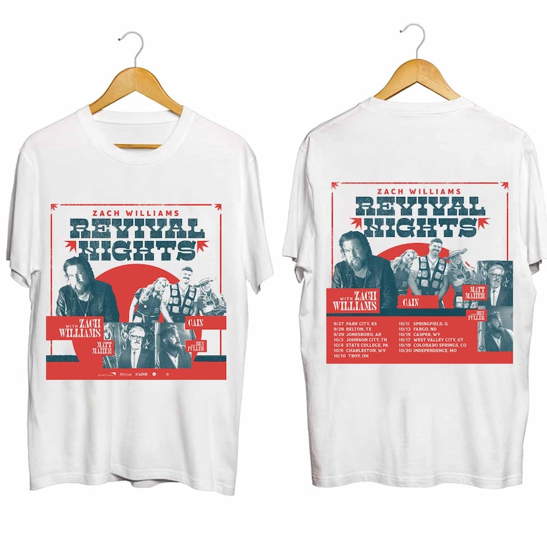 Zach Williams - Revival Nights Tour 2024 Shirt, Zach Williams Fan Shirt, Zach Williams 2024 Tour Shirt