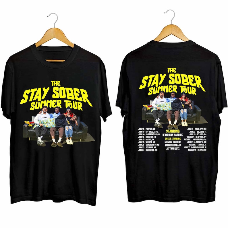 New Daydrian Harding: The Stay Sober Summer Tour 2024 Shirt, Daydrian Harding Fan Shirt, Daydrian Harding 2024 Concert Shirt