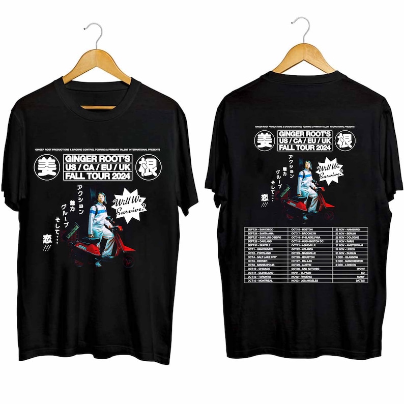 Ginger Root Fall Tour 2024 Shirt, Ginger Root Band Fan Shirt, Ginger Root 2024 Concert Shirt