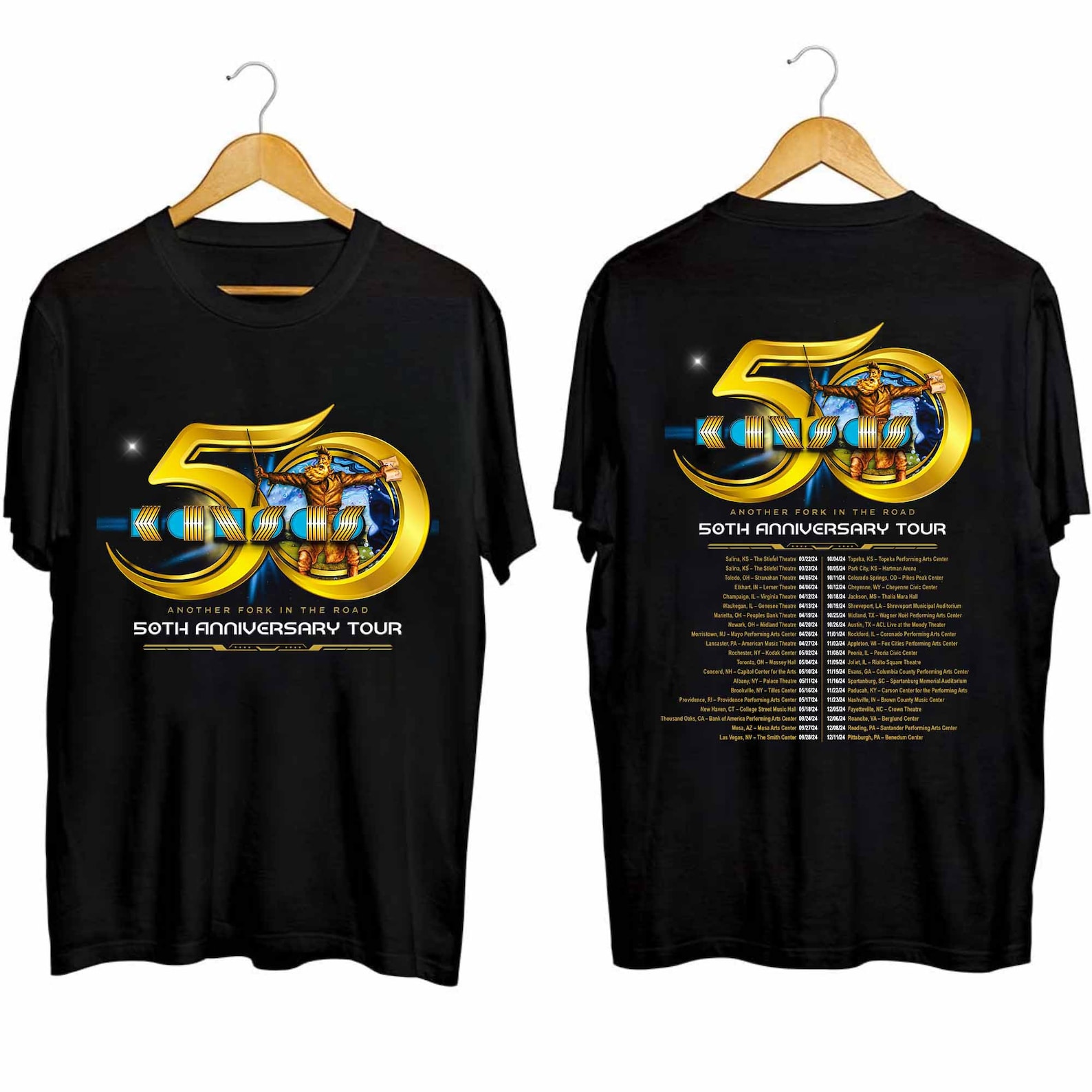 Kansas 50Th Anniversary Tour Shirt, Kansas Band Fan Shirt, Kansas 2024 Concert Shirt