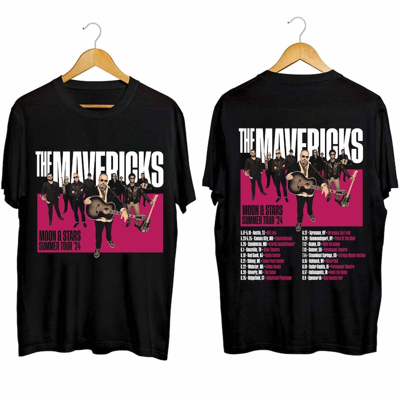 The Mavericks Moon & Stars Fall Tour 24 Shirt, The Mavericks Band Fan Shirt, The Mavericks 2024 Tour Shirt