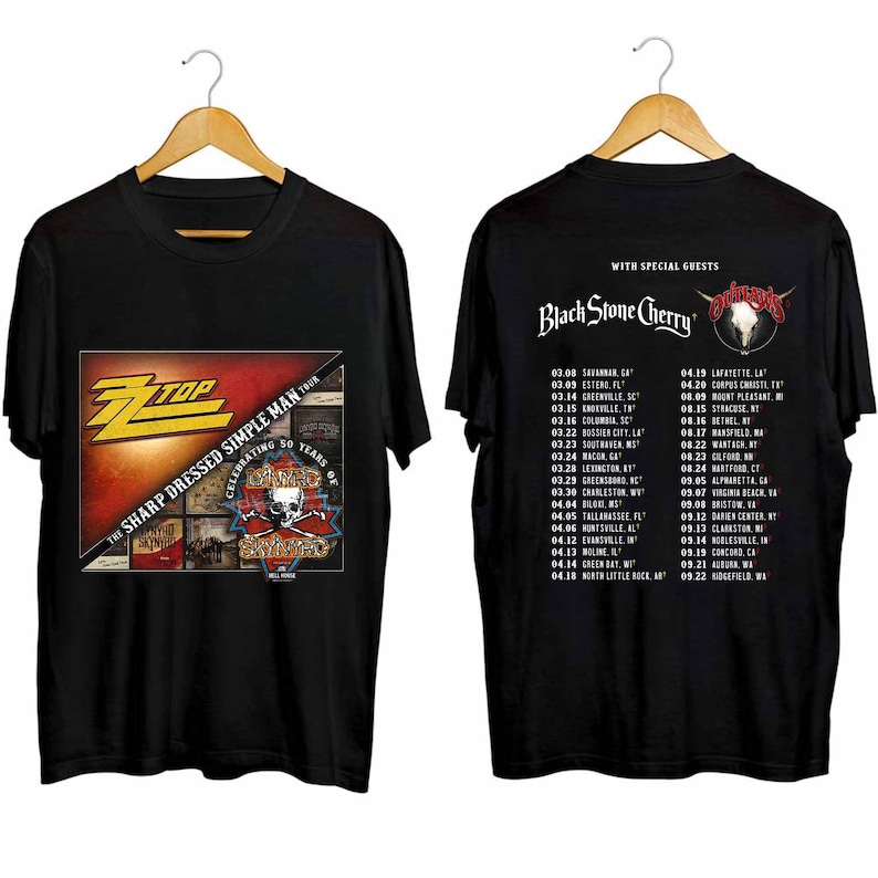 Lynyrd Skynyrd Zz Top Tour 2024 Shirt, Zz Top World Tour 2024 Shirt, Lynyrd Skynyrd Tour 2024 Shirt
