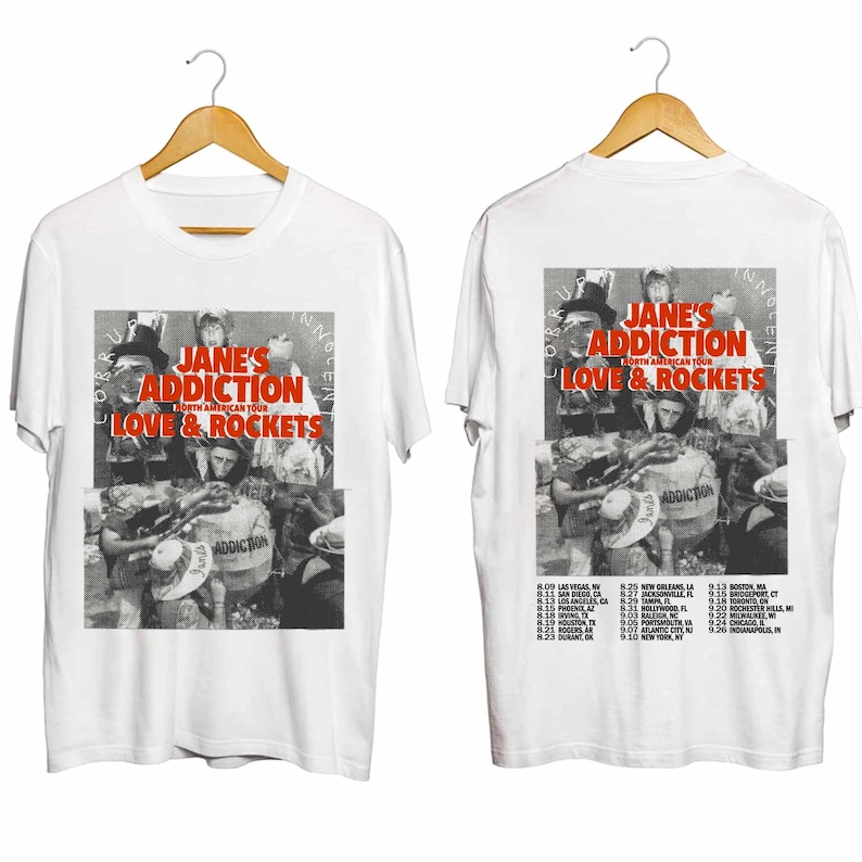 New Janes Addiction 2024 Tour Shirt, Janes Addiction Band Fan Shirt, Janes Addiction 2024 Concert Shirt