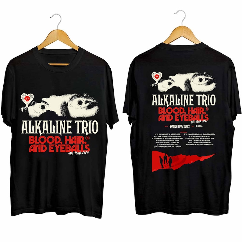 New Alkaline Trio 2024 Tour Shirt, Alkaline Trio Band Fan Shirt, Alkaline Trio Rock Tour 2024 Shirt