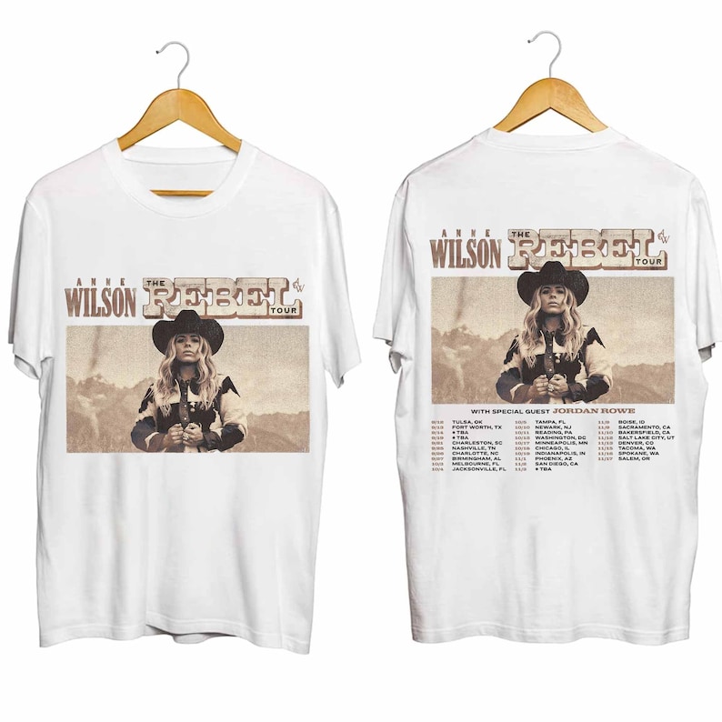 New Anne Wilson – The Rebel Tour 2024 Shirt, Anne Wilson Country Music Shirt, The Rebel 2024 Concert Shirt