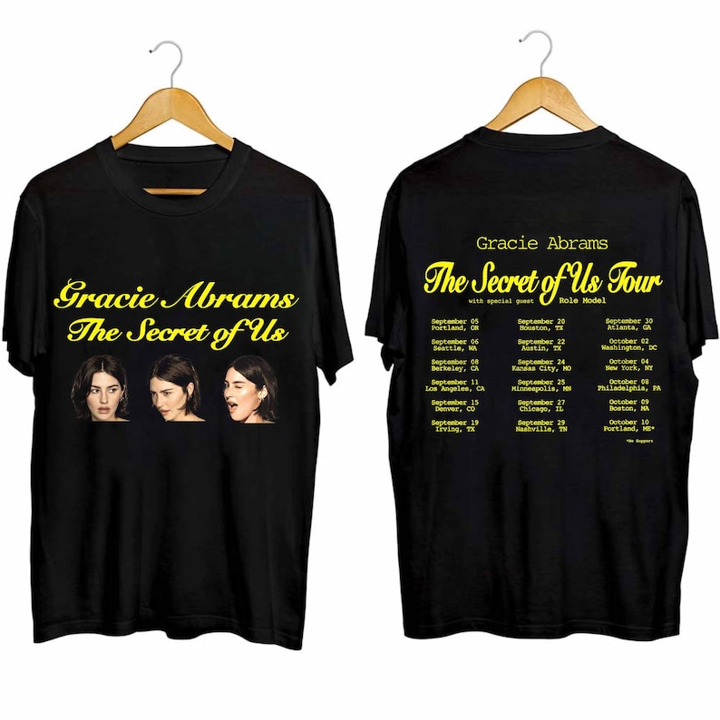 New Gracie Abrams – The Secret Of Us 2024 Tour Shirt, Gracie Abrams Fan Shirt, Gracie Abrams 2024 Concert Shirt