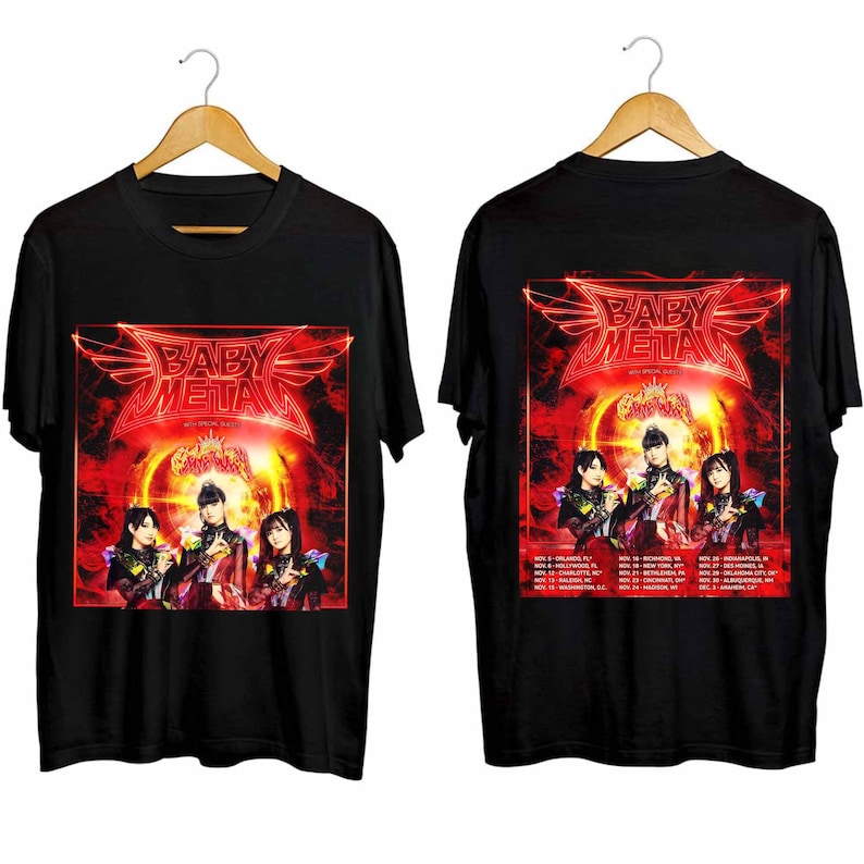 New Babymetal 2024 Fall Tour Shirt, Babymetal Band Fan Shirt, Babymetal 2024 Concert Shirt