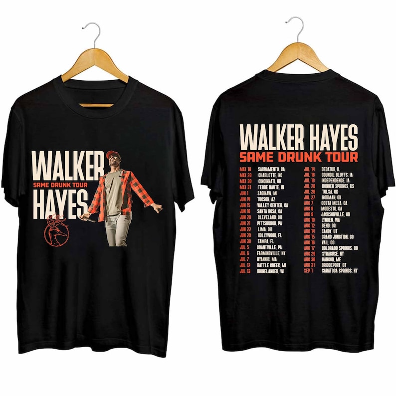 New Walker Hayes – Same Drunk 2024 Tour Shirt, Walker Hayes Fan Shirt, Walker Hayes 2024 Concert Shirt