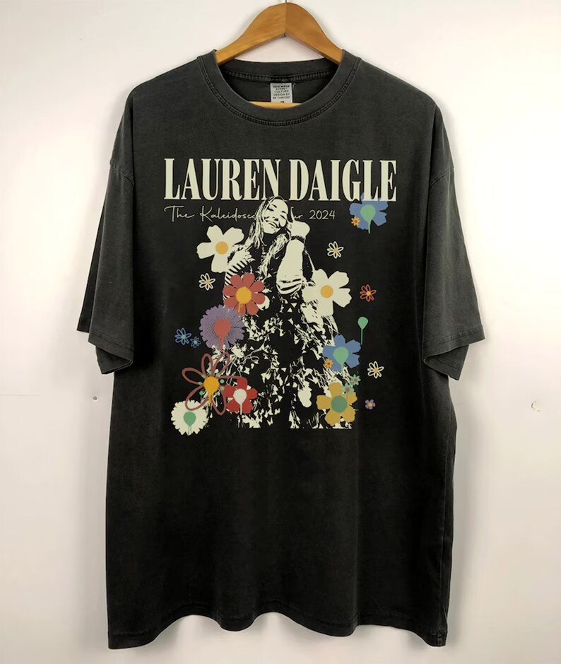 New Lauren Daigle The Kaleidoscope Tour Vintage 90S 2024 Concert Shirt, New 2024 Lauren Daigle The Kaleidoscope Tour, Thank God I Do Tour