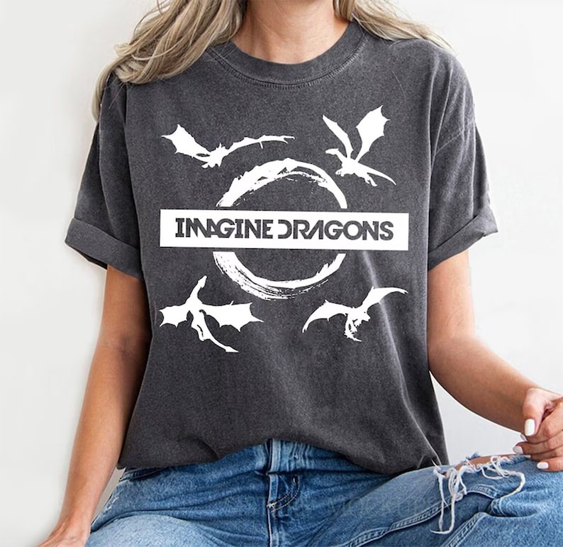 Vintage Imagine Dragons Shirt, Imagine Dragons T-Shirt, Imagine Dragons 2024 Tour Merch Shirt