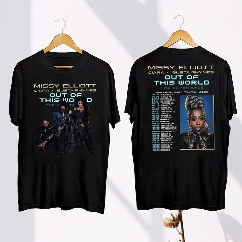 2024 Tour Missy Elliott X Ciara & Busta T-Shirt, Out Of This World 2024 Tour Shirt, Missy Elliott Rap Tour Merch