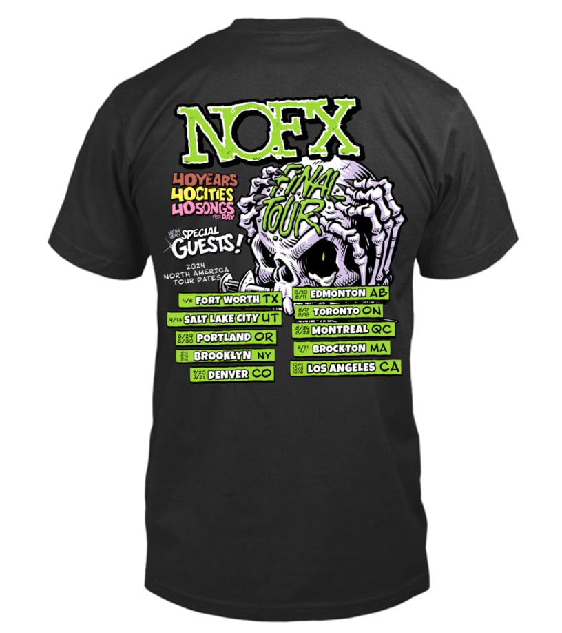 New Nofx Tour 2024 Shirt Round Neck T-Shirt Unisex Nofx Fan Shirt Gift, Nofx Tour Shirt, Nofx Tour Merch