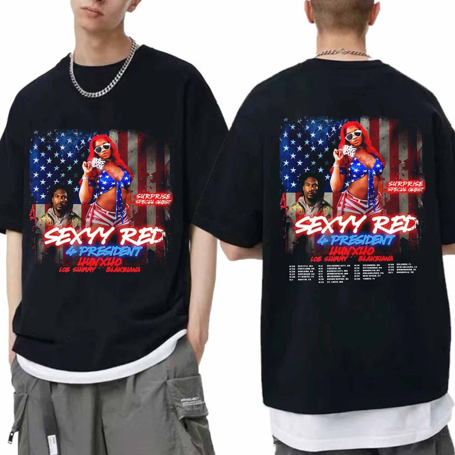 Sexyy Red Shirt 4 President Tour 2024 Shirt, Sexyy Red Rap Tour 2024 Shirt, 4 President 2024 Concert Shirt, Sexyy Red Fan Gift