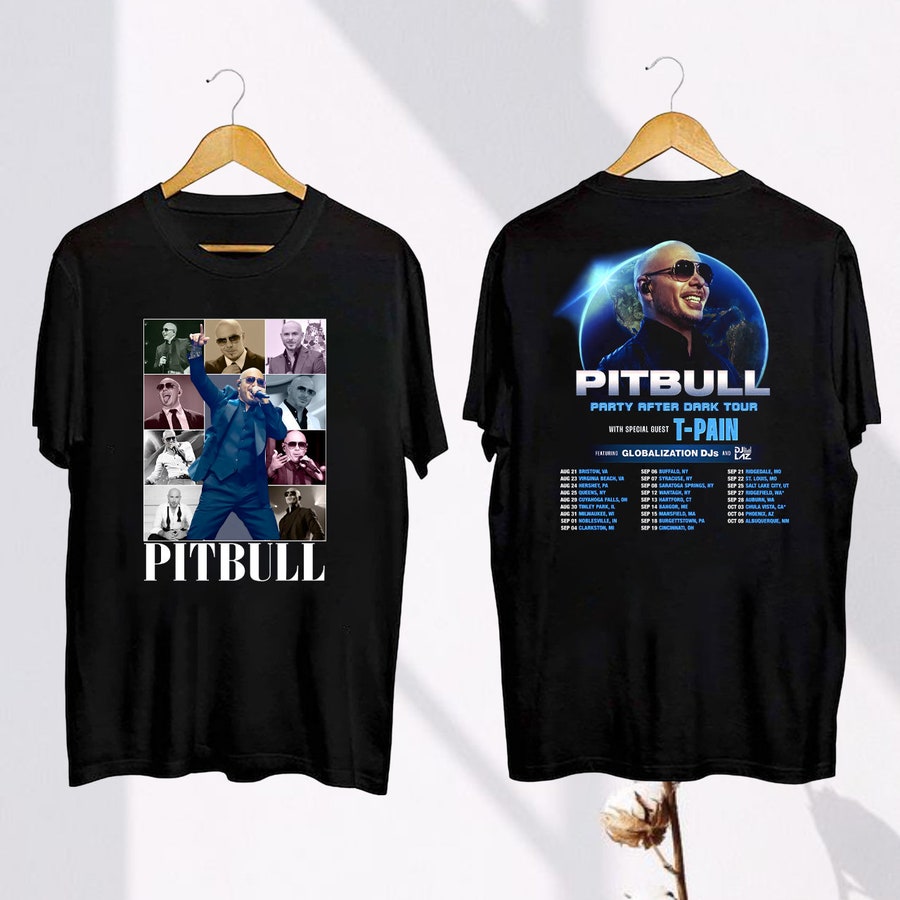 New Pitbull Tour 2024 T-Shirt, Pitbull Party After Dark 2024 Concert Shirt, Pitbull Rapper Fan Gift, Pitbull Graphic Shirt, Pitbull Tour Merch
