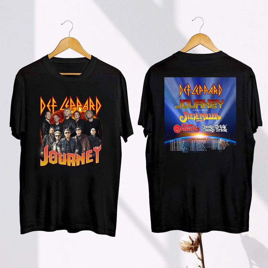 New 2024 Def Leppard And Journey Summer Stadium Tour Shirt, Def Leppard Fan Shirt, Journey Band Tour 2024 Shirt, Def Leppard And Journey Merch