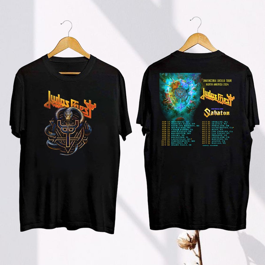 New Judas Priest Invincible Shield 2024 Tour Shirt, Judas Priest 2024 Concert, Judas Priest Band Fan Gift, Judas Priest Merch, Judas Priest