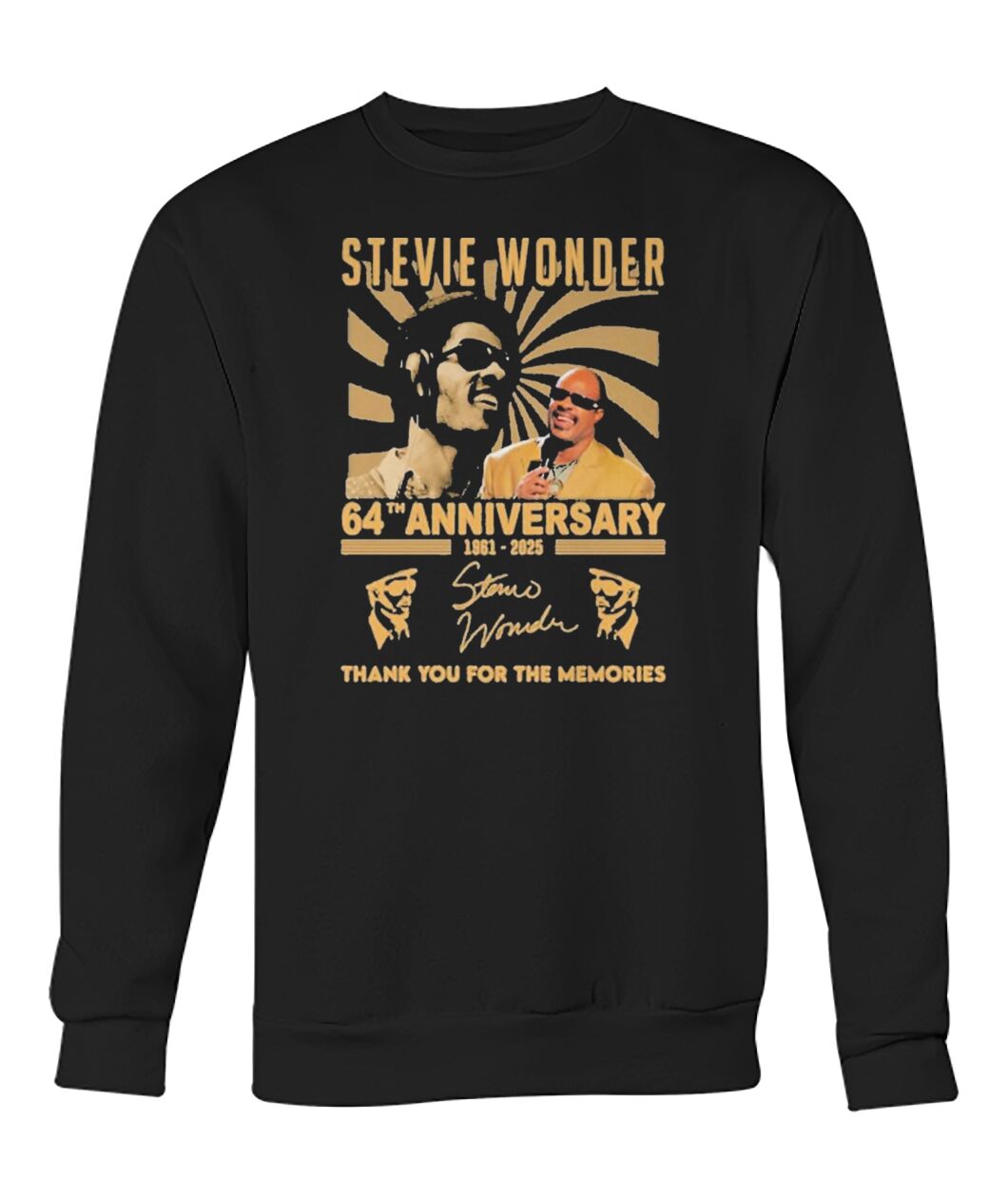Stevie Wonder 64Th Anniversary 1961-2025 Thank You For The Memoreis Sweatshirt