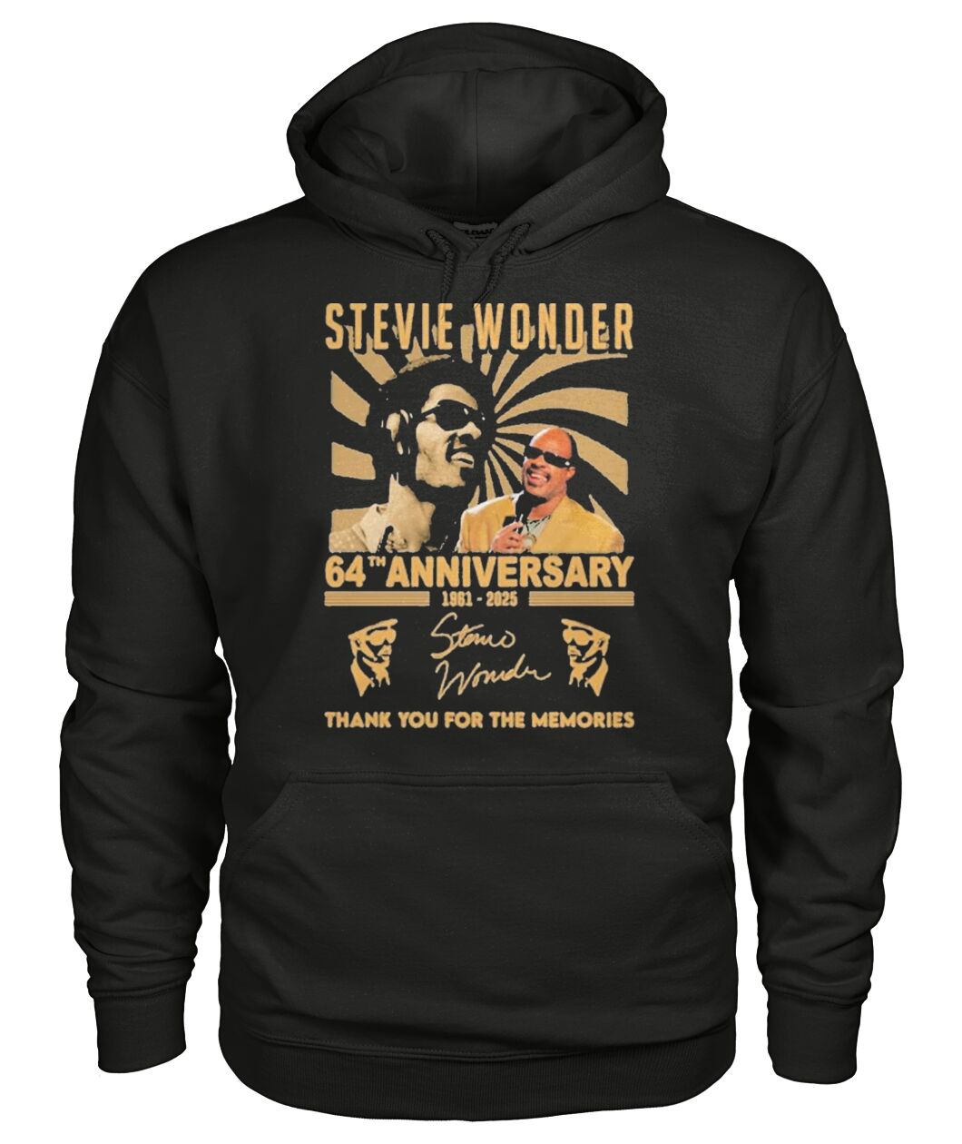 Stevie Wonder 64Th Anniversary 1961-2025 Thank You For The Memoreis Hoodie