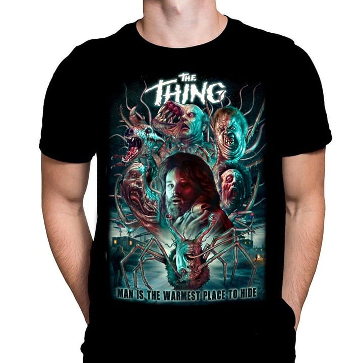 Warmest Place To Hide - The Thing - Movie T-Shirt Alien Horror Halloween Shirt R