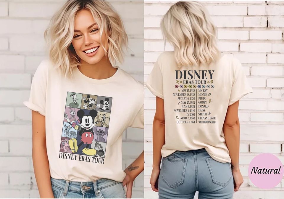 New Vintage Disneyland Eras Tour Mickey Mouse Shirt, Mickey And Friends Shirt