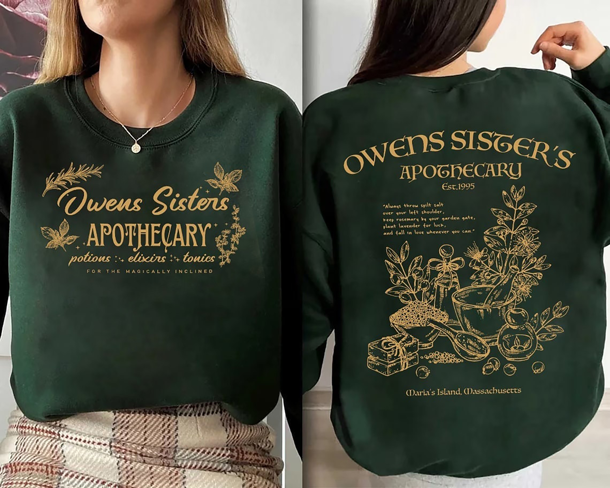 New Practical Magic Sweatshirt, Apothecary Sweatshirt, Owen Sister Apothecary Sweatshirt, Witc Sweater