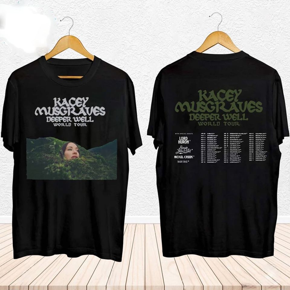Kacey Musgraves - Deeper Well World Tour 2024 T-Shirt, Kacey Musgraves Fan T-Shirt
