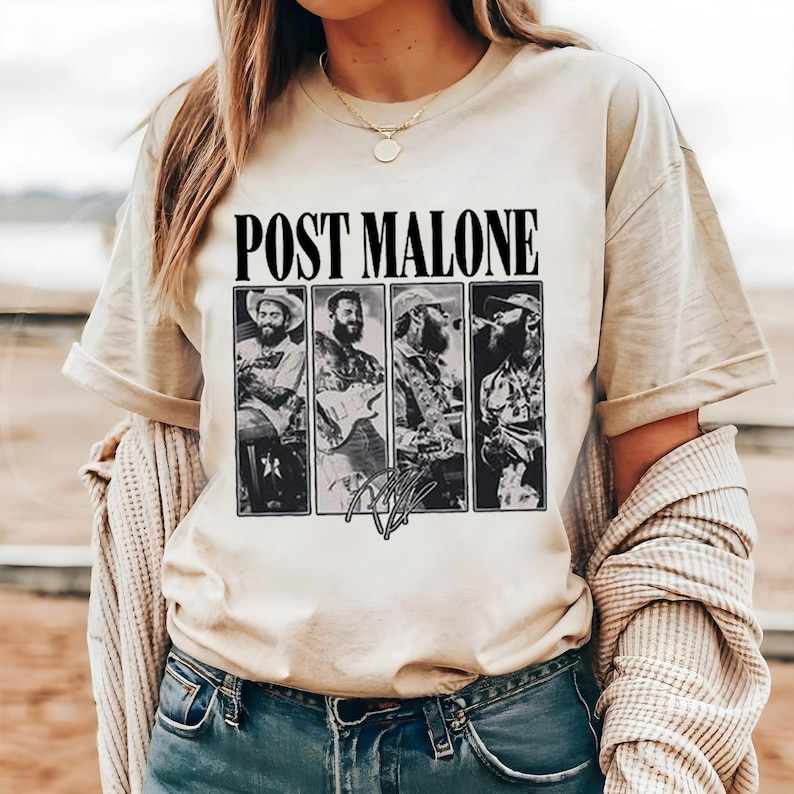 New Vintage Post Malone T-Shirt, Malone Rap Music T-Shirt, Post Malone F1 Trillion Tour T-Shirt, Posty Rapper T-Shirt, Malone Music The Album T-Shirt