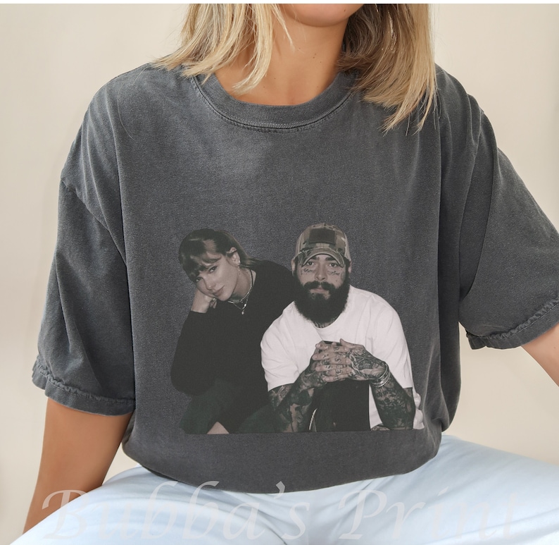 New Taylor Post Malone Tortured Poets Department Garment-Dyed T-Shirt, Eras Tour Shirt, Ttpd Shirt, Swifties Shirt, Fortnight Shirt