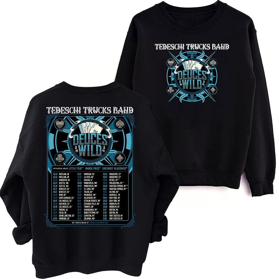 New Tedeschi Trucks Band 2024 Tour Sweater Oversized Harajuku Round Neck Sweatshirts, Music Tour Fans