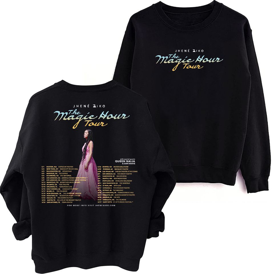 New Jhene Aiko Tour 2024 Sweater Oversized Harajuku Round Neck Sweatshirts, Music Tour Fans