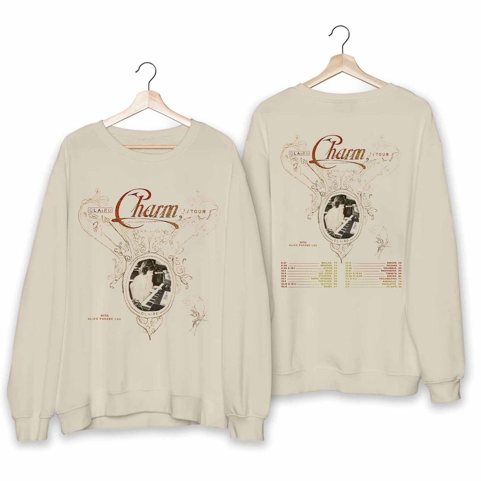 New Clairo North American Charm Tour 2024 Sweater Clairo Fan Sweater Clairo 2024 Sweater Clairo Charm Tour Sweatshirt