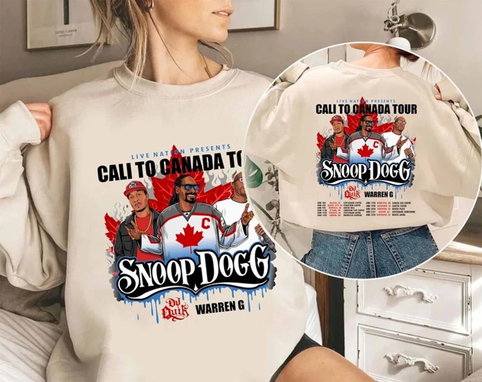 Snoop Dogg - Cali To Canada Tour 2024 Sweater Snoop Dogg Fan Sweater Snoop Dogg Rap Sweater Snoop Dogg Hip Hop Sweatshirt