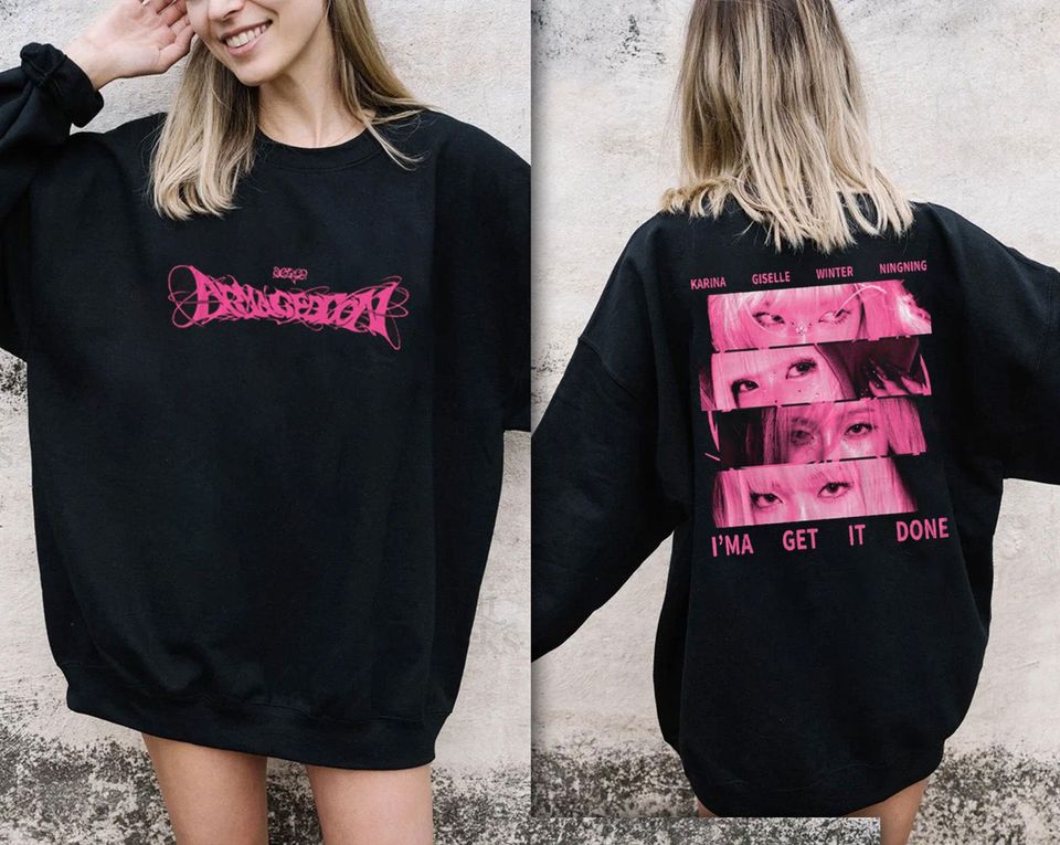 New Aespa Armageddon 2 Sides Sweater Aespa Kpop Sweatshir, Aespa Inspired Graphic Sweater Aespa New Album Sweater Winter Karina Giselle Ningning