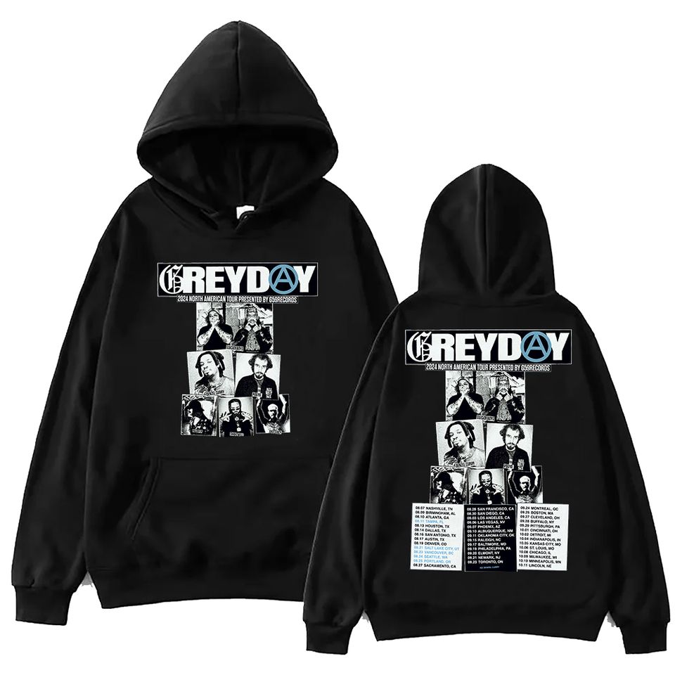 New Suicideboys Grey Day Tour 2024 Hoodie, Unisex Harajuku Pullover Tops Long Sleeve Hoodies, Muisc Tour Fans Gift