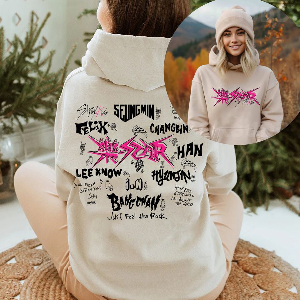 Stray Kids Rock Star Members Hoodie, Kpop Hoodie, Kpop Merch, Music Hoodie
