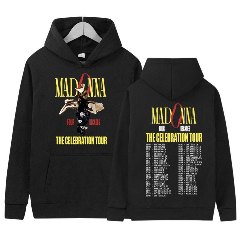 Singer Madonna The Celebration Tour 2024 New Hoodie, Men Women Hip Hop Retro Pullover Hoodie, Fashion Oversized Hoody