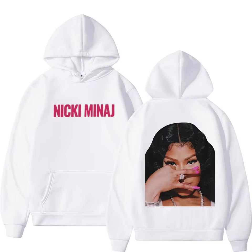 Singer Nicki Minaj Print Hoodie, Men Women Street Fashion Hip Hop Hooded, Autumn Winter Trend Vintage Loose Pullovers