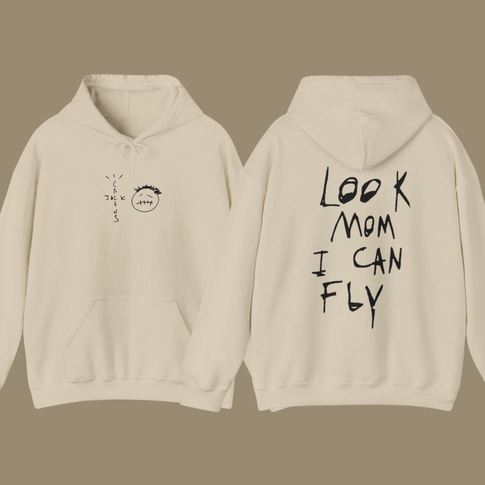 Travis 'Look Mom I Can Fly' Hoodie, Travis Cactus Jack Hoodie, Cactus Jack Merch, Travis Cactus Jack Hoodie, Unisex Hoodie