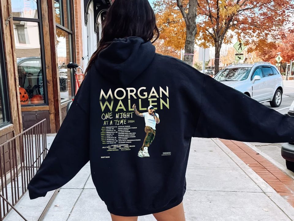 Wallen Western Hoodie, One Night At A Time Tour Concert Hoodie, 2024 Wallen Western Tour Merch