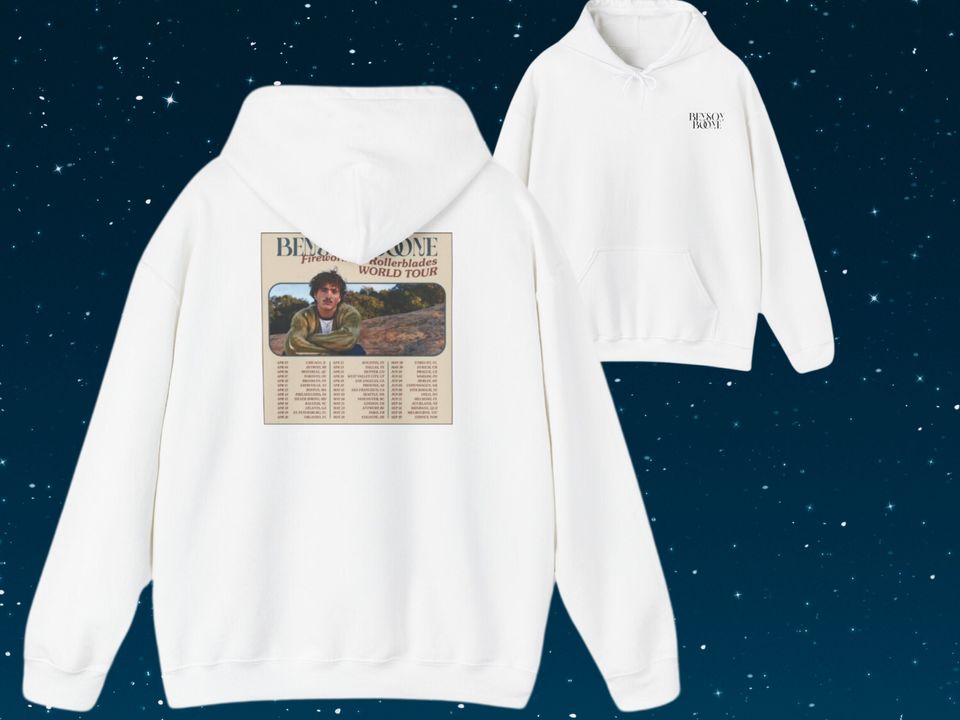 Benson Boone Hoodie - Beautiful Things - Fireworks And Rollerblades World Tour - 2024 Tour Hoodie