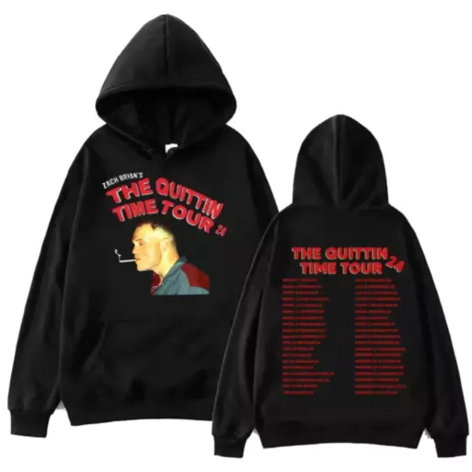 Zach Bryan The Quittin Time Tour 2024 Hoodie Harajuku Hip Hop