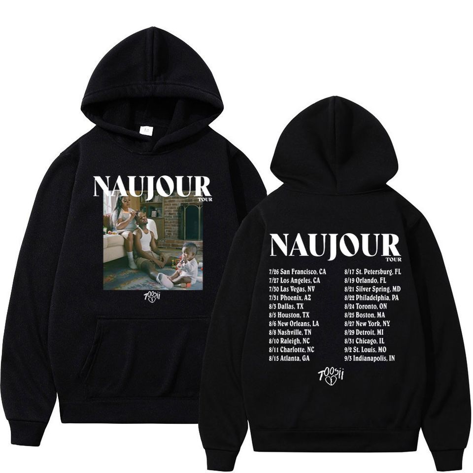 Rapper Toosii Concert Tour 2024 Print Hoodie Men Women Hip Hop Vintage Oversized Hoodies High Street Fashion Trend Pullovers