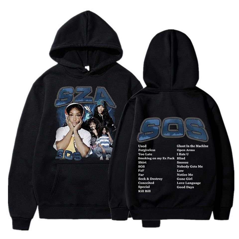 Singer Sza Music Album Sos Graphic Hoodie Menyythk Hop Hoodies Women'S Hoodie New Autumn Boys' Coat Rapper Long Sleeve Tops