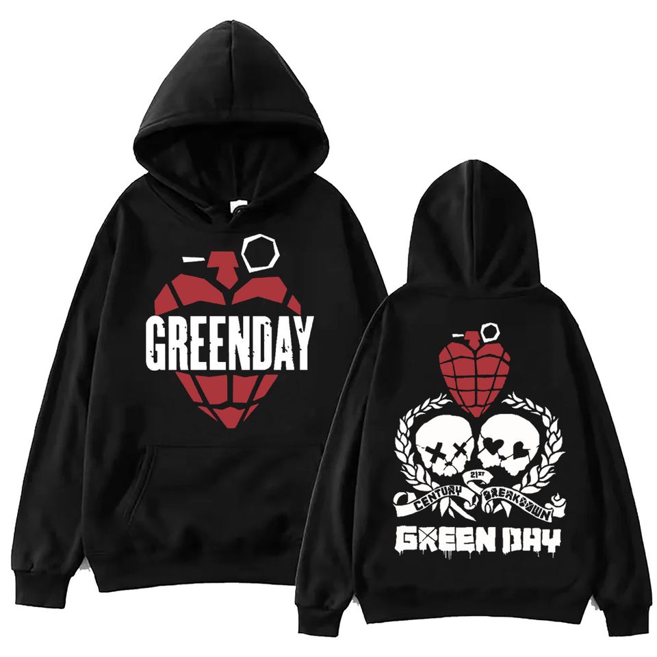Green Day World Tour 2024 Hoodie Harajuku Pullover Tops Man Woman Hoodie Fans Gift