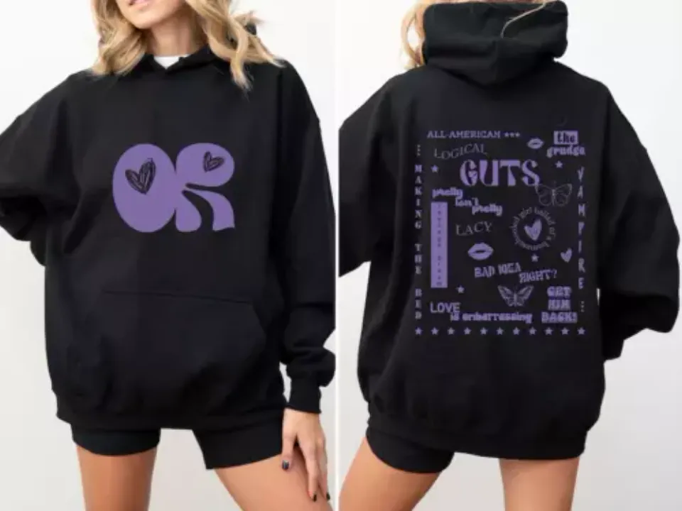 New Two-Sided Olivia Rodrigo Guts Tour 2024 Hoodie, The Guts World Tour 2024 Hoodie