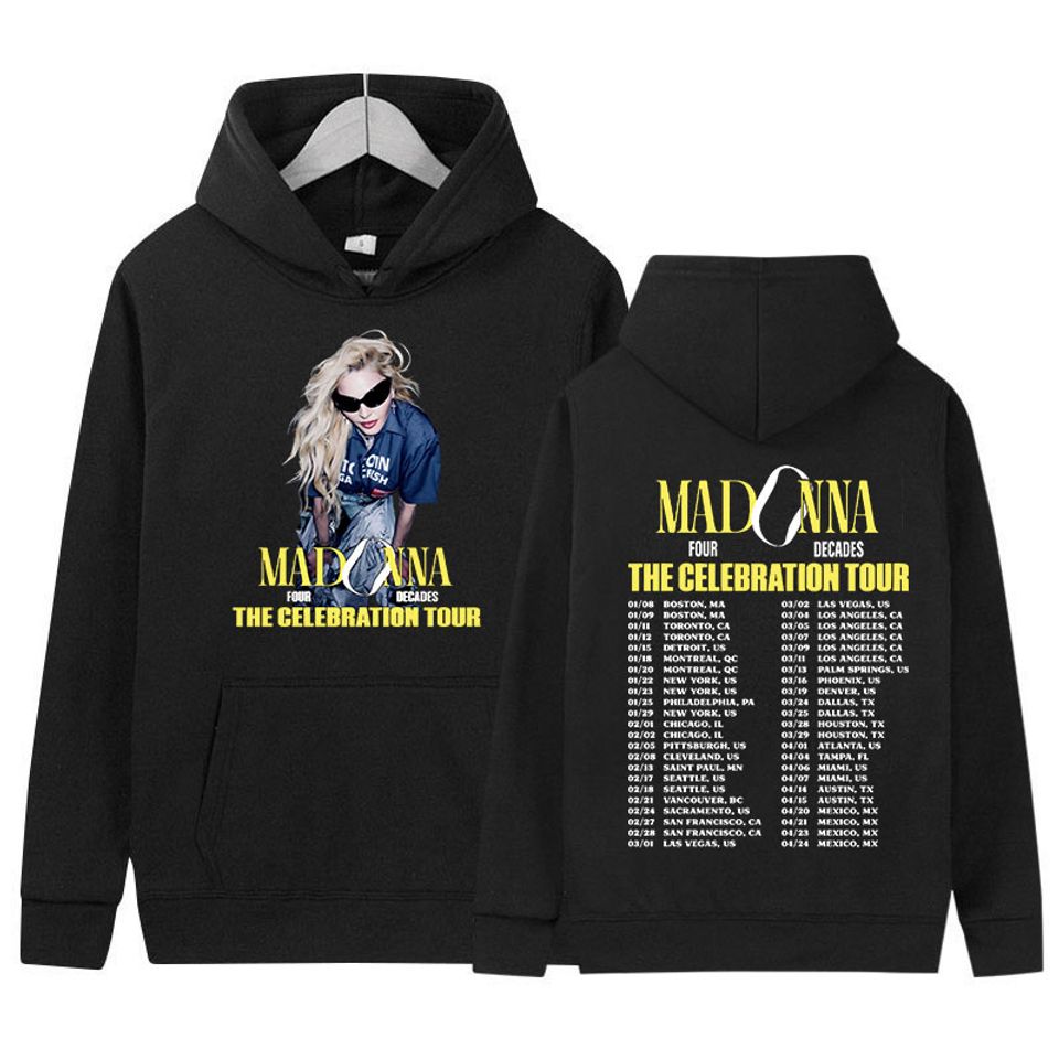 Singer Madonna The Celebration Tour 2024 Print Hoodie, Men Women High Quality Retro Fashion Hoodie, Pullover Oversized Hooded